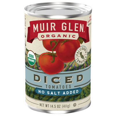 Muir Glen Tomatoes Organic Diced No Salt Added - 14.5 Oz