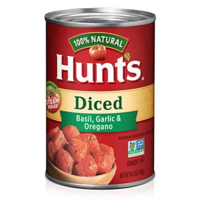 Hunt's Diced Tomatoes With Basil Garlic & Oregano - 14.5 Oz - Image 1