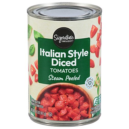 Signature SELECT Tomatoes Diced Italian Style - 14.5 Oz - Image 1