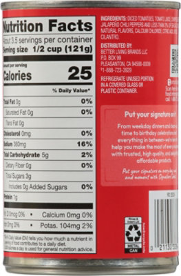 Signature SELECT Diced Petite Tomatoes With Green Chilies - 14.5 Oz - Image 5