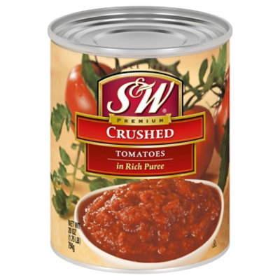 S&W Tomatoes Crushed Premium in Rich Puree - 28 Oz