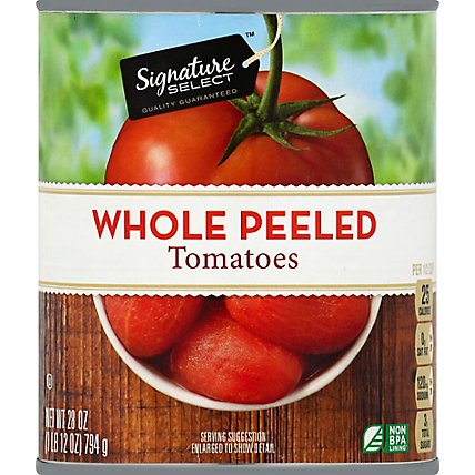 Signature SELECT Tomatoes Peeled Whole - 28 Oz - Image 2