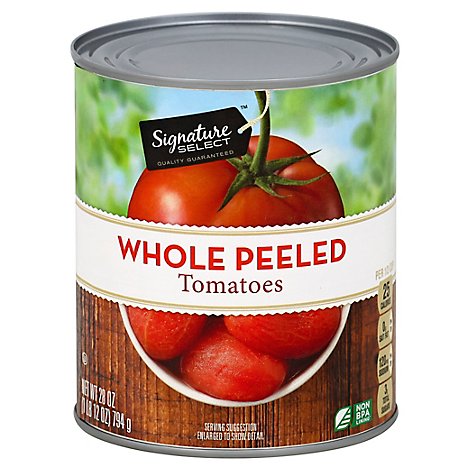 Signature SELECT Tomatoes Peeled Whole - 28 Oz