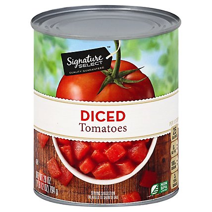 Signature SELECT Tomatoes Diced - 28 Oz - Image 1