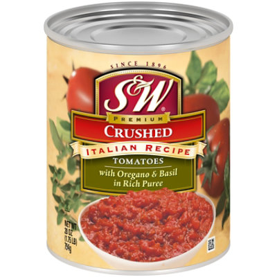 S&W Tomatoes Crushed Premium Italian Recipe - 28 Oz - Image 1