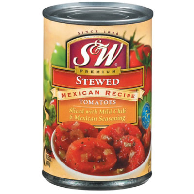 S&W Tomatoes Stewed Premium Mexican Recipe - 14.5 Oz - Image 1