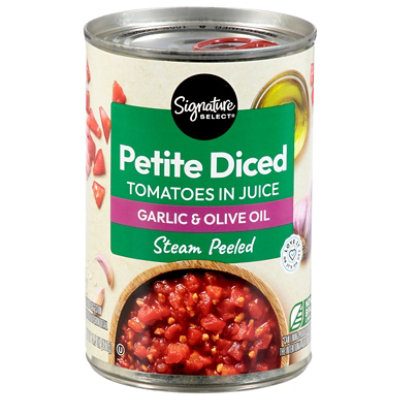 Signature SELECT Petite Diced Tomatoes With Garlic And Olive Oil - 14.5 Oz