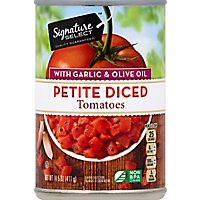 Signature SELECT Tomatoes Diced Petite With Garlic & Olive Oil - 14.5 Oz - Image 2
