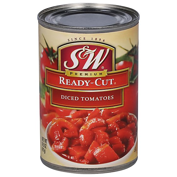 S&W Tomatoes Diced Premium Ready-Cut - 14.5 Oz