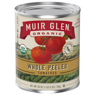 Muir Glen Tomatoes Organic Peeled Whole - 28 Oz - Image 1