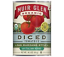 Muir Glen Tomatoes Organic Diced San Marzano Style With Italian Herbs - 14.5 Oz