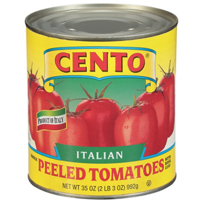 CENTO Tomatoes Peeled With Basil Leaf Italian - 35 Oz