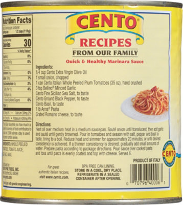 CENTO Tomatoes Peeled With Basil Leaf Italian - 35 Oz - Image 6