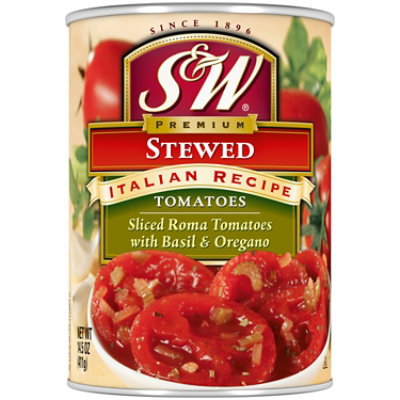 S&W Tomatoes Stewed Premium Italian Recipe - 14.5 Oz - Image 1