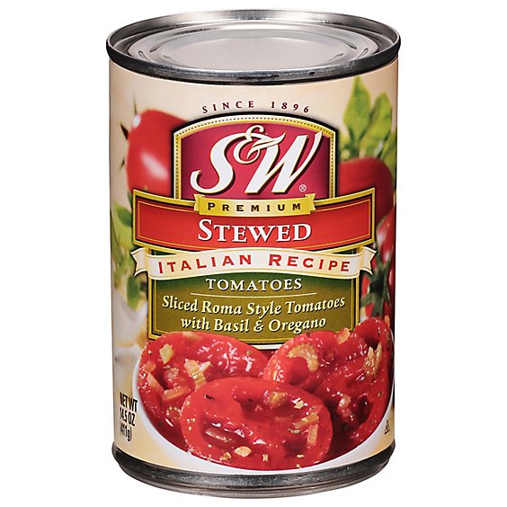 S&W Tomatoes Stewed Premium Italian Recipe - 14.5 Oz