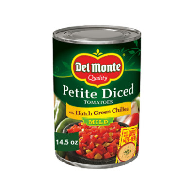 Del Monte Tomatoes Diced with Zesty Mild Green Chilies - 14.5 Oz - Image 1