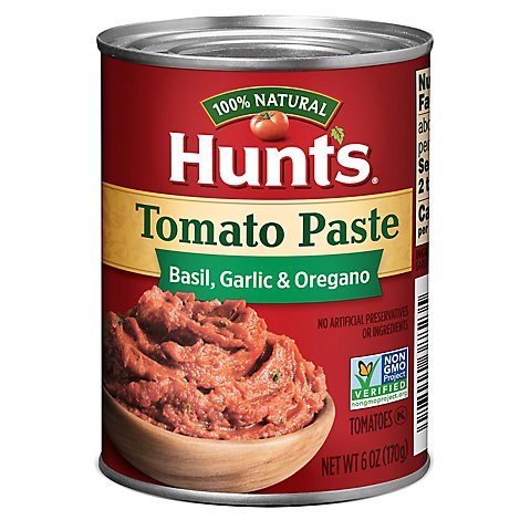 Hunts Tomato Paste Basil Garlic & Oregano - 6 Oz