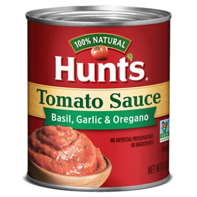 Hunts Tomato Sauce Basil Garlic & Oregano - 8 Oz