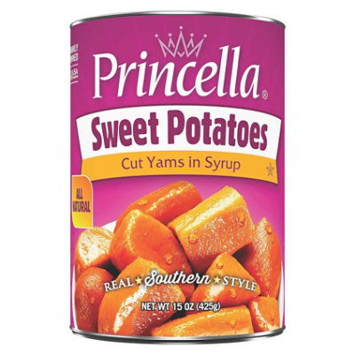 Princella Potatoes Cut Yams In Light Syrup Cut Sweet Potatoes - 15 Oz - Image 1