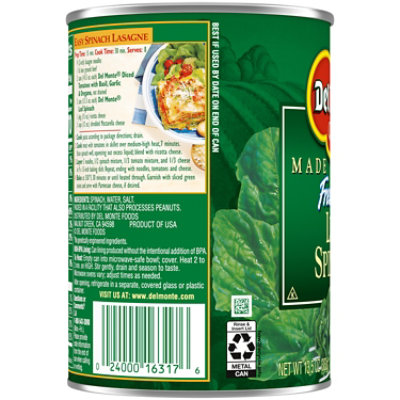 Del Monte Fresh Cut Spinach Leaf - 13.5 Oz - Image 2