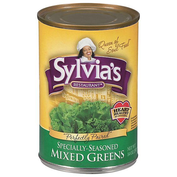 Sylvias Greens Mixed Specially-Seasoned - 14.5 Oz