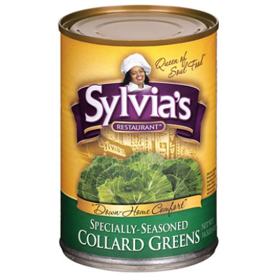 Sylvias Greens Collard Specially-Seasoned - 14.5 Oz - Image 1