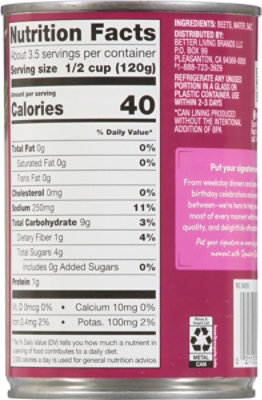 Signature SELECT Beets Sliced Can - 15 Oz - Image 5