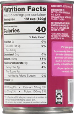 Signature SELECT Beets Whole Can - 15 Oz - Image 5