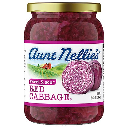 Aunt Nellies Cabbage Red Sweet & Sour - 16 Oz - Image 2