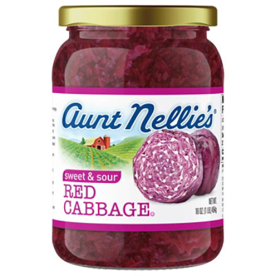 Aunt Nellies Cabbage Red Sweet & Sour - 16 Oz
