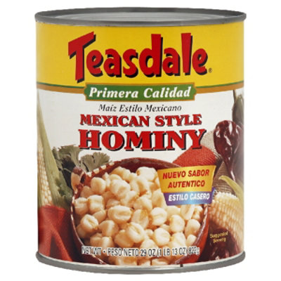 Teasdale Hominy Mexican Style Can - 29 Oz - Image 1