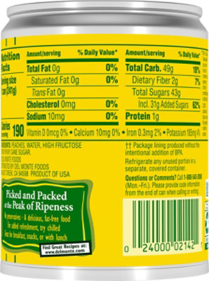Del Monte Sliced Yellow Cling Peaches In Heavy Syrup Can - 8.5 Oz - Image 5