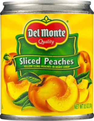 Del Monte Sliced Yellow Cling Peaches In Heavy Syrup Can - 8.5 Oz - Image 1