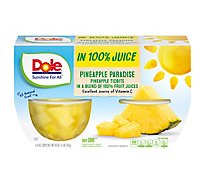 Dole Pineapple Tidbits in 100% Pineapple Juice Cups - 4-4 Oz