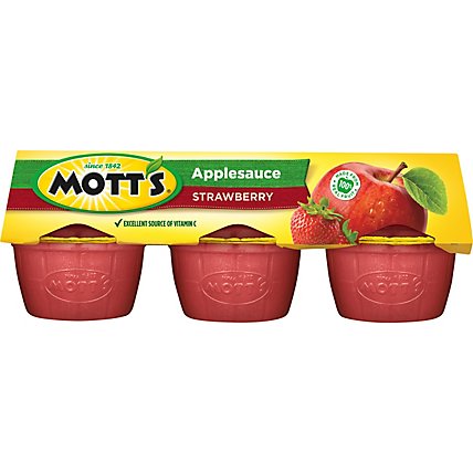 Motts Applesauce Strawberry Cups - 6-4 Oz - Image 2
