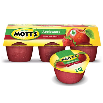 Motts Applesauce Strawberry Cups - 6-4 Oz - Image 2