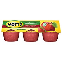 Motts Applesauce Strawberry Cups - 6-4 Oz - Image 1