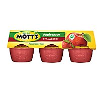 Motts Applesauce Strawberry Cups - 6-4 Oz