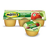 Motts Applesauce Apple Unsweetened  Cups - 6-3.9 Oz