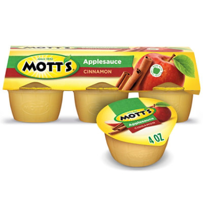 Motts Cinnamon Applesauce Cups  6 Count -  4 Oz - Image 1