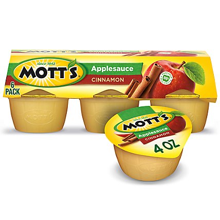 Motts Applesauce Cinnamon Cups - 6-4 Oz - Image 1