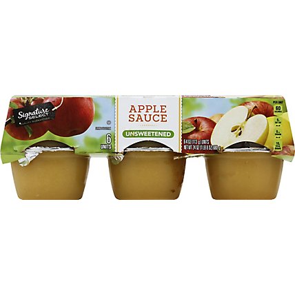 Signature SELECT Apple Sauce Unsweetened Cups - 6-4 Oz - Image 2