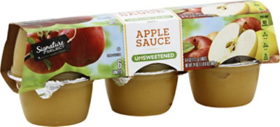 Signature SELECT Apple Sauce Unsweetened Cups - 6-4 Oz - Image 1