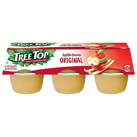 Tree Top Apple Sauce Original Cups - 6-4 Oz