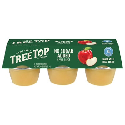 Tree Top Apple Sauce No Sugar Added Cups - 6-4 Oz - Image 3