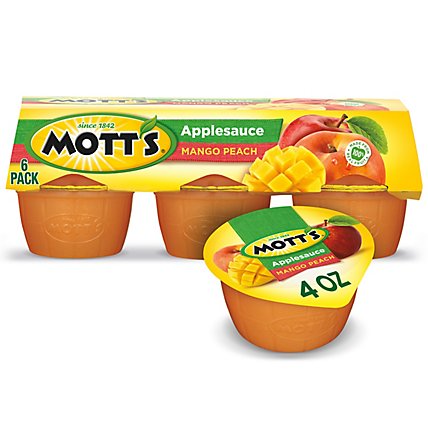 Motts Applesauce Mango Peach Cups - 6-4 Oz - Image 2