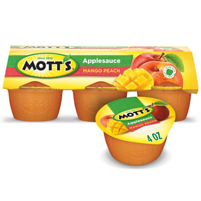 Motts Applesauce Mango Peach Cups - 6-4 Oz - Image 1