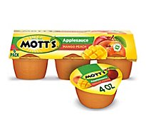 Motts Applesauce Mango Peach Cups - 6-4 Oz