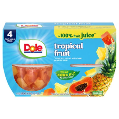 Dole Tropical Fruit in 100% Juice Cups - 4-4 Oz - Image 3