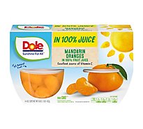 Dole Mandarin Oranges in 100% Fruit Juice Cups - 4-4 Oz
